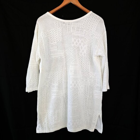 Vintage Papillon by Paula Carbone Matching Set White Knit Sweater and Pants - Picture 3 of 6